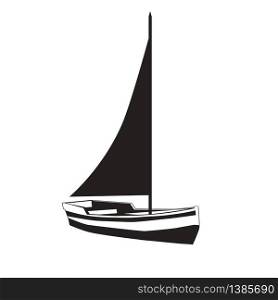 Sailing boat, yacht, rest travel vector illustration. Sailing boat, yacht, rest, travel, vector, illustration, isolated