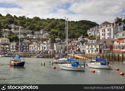 Sailing boats on the Looe Estuary, Cornwall, England.