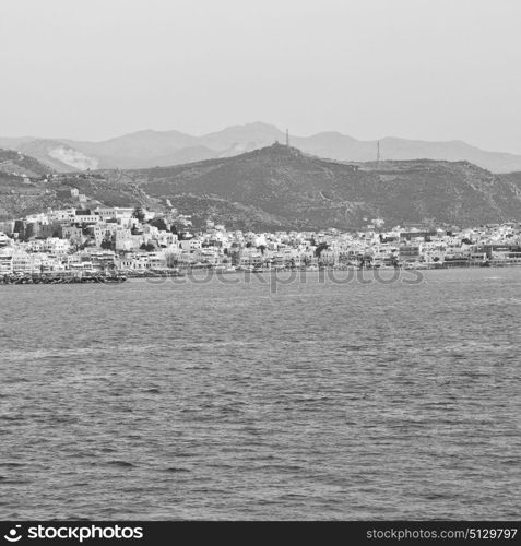 sailing in europe greece santorini island hill and rocks on the summertime beach