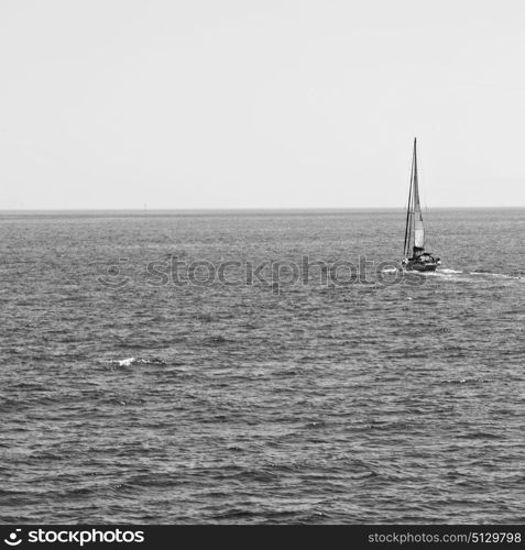 sailing in europe greece santorini island hill and rocks on the summertime beach