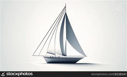 sailing ship minimalist logo generative ai.
