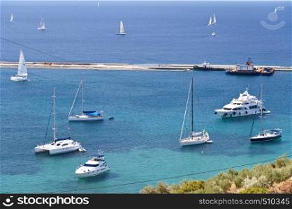 Sailing ships on Samos