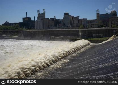 Saint Anthony Falls on the Mississippi River, Minneapolis, Hennepin County, Minnesota, USA