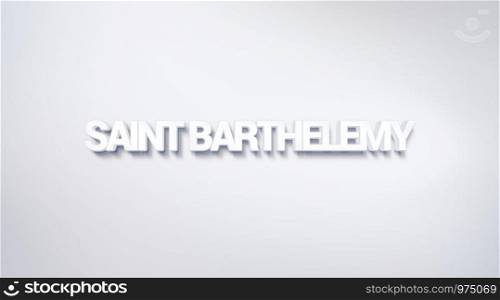 Saint Barthelemy, text design. calligraphy. Typography poster. Usable as Wallpaper background