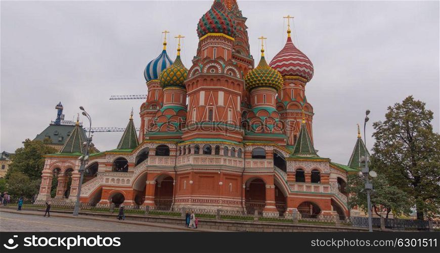 Saint Basil&rsquo;s (Resurrection) Cathedral tops on the Moscow Russia. Red Square.