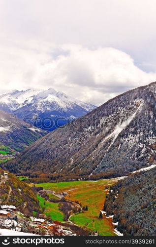 Saint Bernard Pass in the Italian Alps