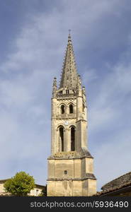 Saint Emilion ancient gothic church, Aquitaine, France