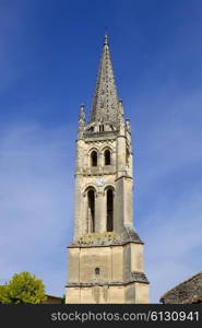 Saint Emilion ancient gothic church, Aquitaine, France