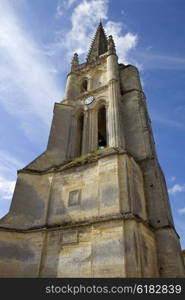 Saint Emilion ancient gothic church, Aquitaine, France