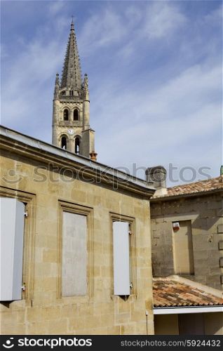 saint emilion architecture, in aquitaine, france
