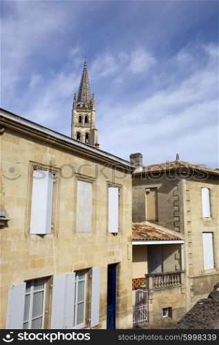 saint emilion architecture, in aquitaine, france