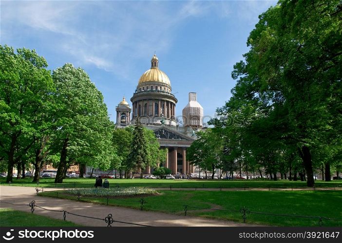 Saint Isaac cathedral.Saint-Petersburg, Russia.June 4, 2015