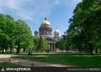 Saint Isaac cathedral.Saint-Petersburg, Russia.June 4, 2015