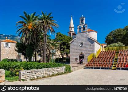 Saint Ivan and Holy Trinity churches of Montenegrin town Budva, Montenegro. Holy Trinity Church, Budva, Montenegro