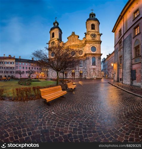 Saint Jacob Cathedral in the Morning, Innsbruck, Tirol, Austria
