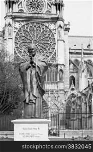 Saint Jean Paul II at the Cathedral of Notre Dame, Paris