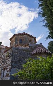 Saint John Kynigos Monastery made of stone. Saint John Kynigos Monastery is a monastery located in Agia Paraskevi.. Saint John Kynigos Monastery made of stone