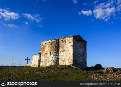 ""Saint John Letni" is a medieval chapel on the Pchelina dam ,Bulgaria"