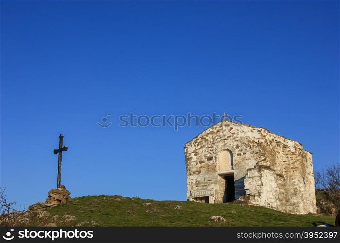 ""Saint John Letni" is a medieval chapel on the Pchelina dam ,Bulgaria"
