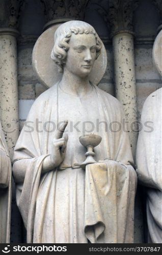 Saint John, Notre Dame Cathedral, Paris, Last Judgment Portal