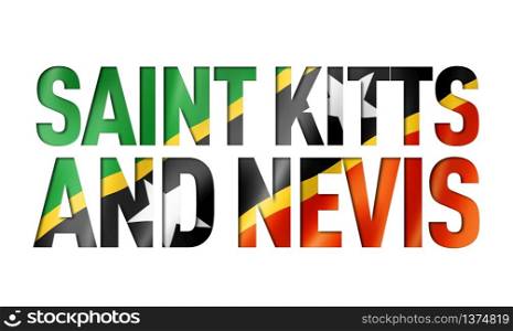 Saint Kitts And Nevis flag text font. National symbol background. Saint Kitts And Nevis flag text font
