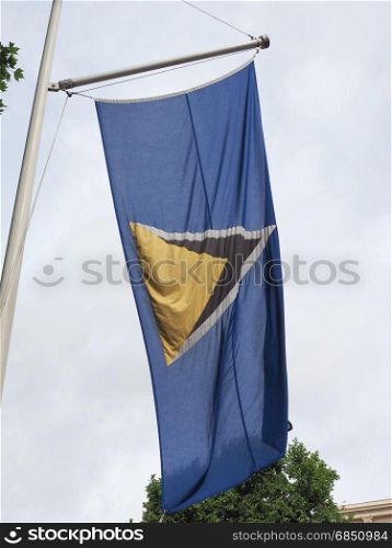 Saint Lucian Flag of St Lucia. the Saint Lucian national flag of St Lucia, America
