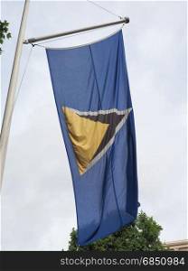 Saint Lucian Flag of St Lucia. the Saint Lucian national flag of St Lucia, America