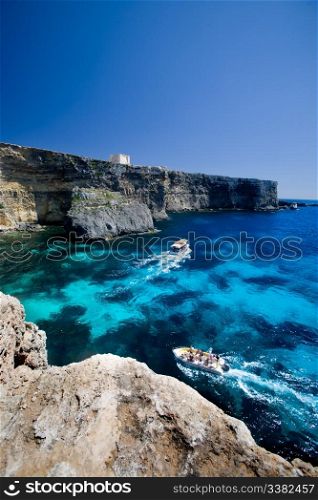 Saint Mary&rsquo;s bay at Comino island, malta