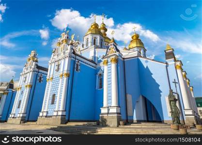 Saint Michael Orthodox Monastery in Kiev, Ukraine in a beautiful summer day