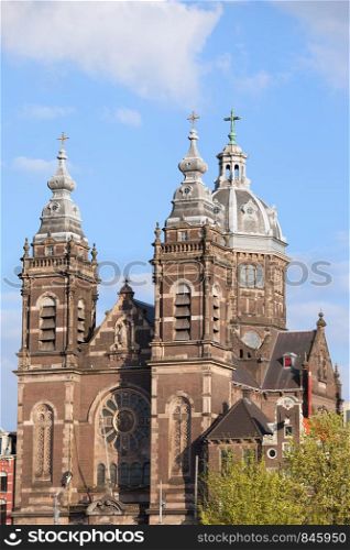 Saint Nicholas Church (Dutch: Sint Nicolaaskerk) by Adrianus Bleijs in Amsterdam, Holland, Netherlands.