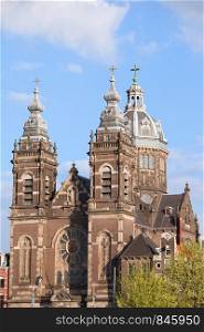 Saint Nicholas Church (Dutch: Sint Nicolaaskerk) by Adrianus Bleijs in Amsterdam, Holland, Netherlands.