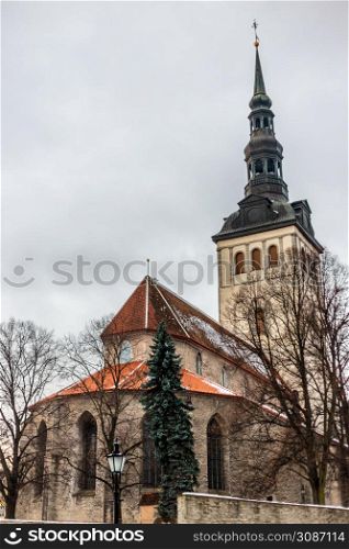 Saint Nicholas church int the historic center of Tallinn, Estonia