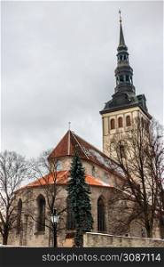 Saint Nicholas church int the historic center of Tallinn, Estonia