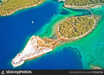 Saint Nikola fortress overlooking Sibenik bay entrance, archipelago od Dalmatia, Croatia