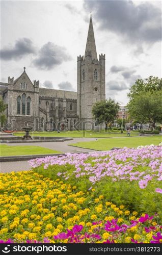 Saint Patrick Cathedral Garden in Dublin, Ireland
