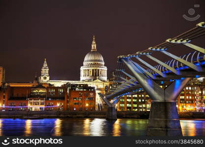 Saint Paul&rsquo;s cathedral in London, United Kingdom in the evening