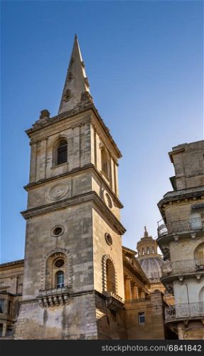 Saint Paul's Anglican Cathedral and Carmelite Church in Valletta, Malta