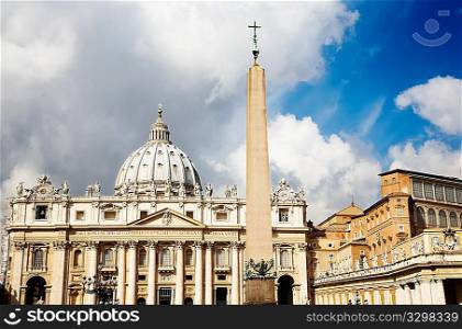 Saint Peter&acute;s dome (Basilica di San Pietro) Vatican City, Rome, Italy.