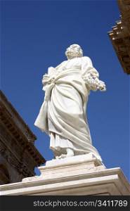 Saint Peter statue in Siracusa, Italy