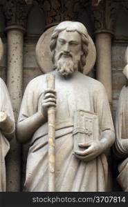Saint Simon, Notre Dame Cathedral, Paris, Last Judgment Portal