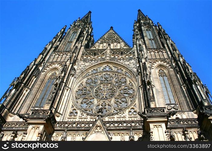 Saint Vitus Cathedral in Prague. Czech Republic