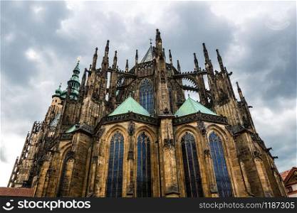 Saint Vitus Cathedral, Prague, Czech Republic. European town, famous place for travel and tourism. Saint Vitus Cathedral, Prague, Czech Republic