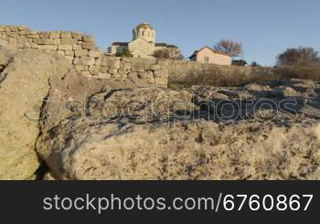 Saint Vladimir Cathedral at archaeological site Ancient City of Tauric Chersonese, Sevastopol, Crimea