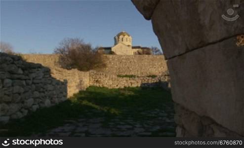 Saint Vladimir Cathedral at archaeological site Ancient City of Tauric Chersonese, Sevastopol, Crimea