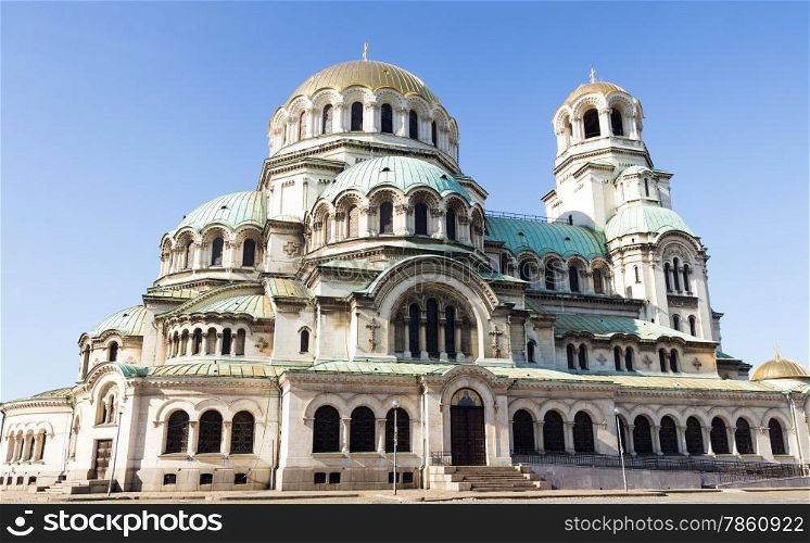 Saints Cyril and Methodius&rsquo; Day at St. Alexander Nevsky Cathedral panorama. Sofia, Bulgaria.