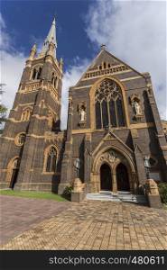 Saints Mary and Joseph, a Catholic Cathedral built in 1912 in the Federation Gothic Revival style, is a grand and impressive building in the town of Armidale, NSW, Australia