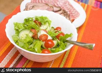 Salad In A White Bowl