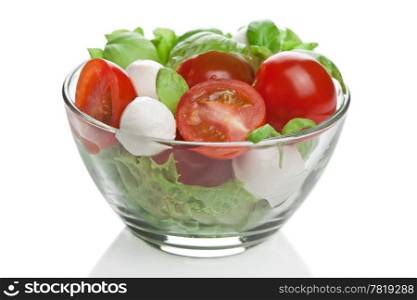 salad in bowl isolated