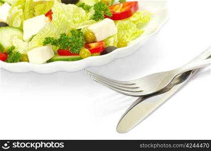 salad isolated on white background