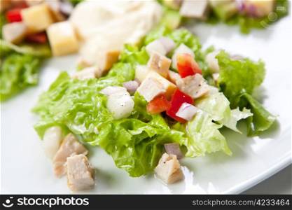 Salad, macro photo